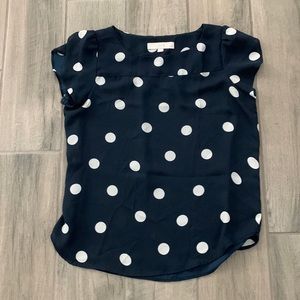 Loft polka dot top